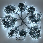 Ярусная гирлянда на елку 240 см Easy Light - Cluster, 1752 холодные белые LED, зеленый ПВХ, контроллер, IP44