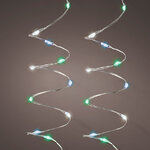 Светодиодная гирлянда Роса Italiano 6 м, 120 зеленых/белых/голубых микро LED, серебряная проволока, контроллер, IP44