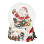 Снежный шар Санта Клаус с Подарками 8 см