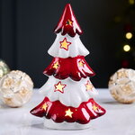 Декоративная светящаяся елочка Грейти 20 см, теплые белые LED лампы, на батарейках