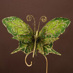 Елочная игрушка Бабочка Ravenna 21 см, клипса