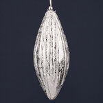 Винтажная игрушка Сосулька Gualdo - Tadino 15 см платиновая