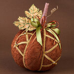 Декоративное украшение Тыква Микеле 23 см коричневая