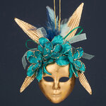 Елочная игрушка Маска Saint - Agathon 18 см голубая