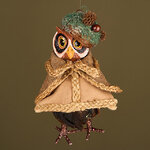 Елочная игрушка Сова Вивьен - Лес Саксен 17 см