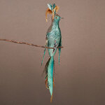 Елочная игрушка Райская Птичка Барбера 55 см, клипса