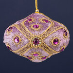 Винтажная елочная игрушка Луковка Bernate - Ticino 11 см лиловая