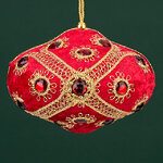 Винтажная елочная игрушка Луковка Bernate - Ticino 11 см красная