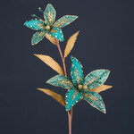 Декоративная ветка Abbots Salford 54 см бирюзовая