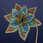 Искусственная пуансеттия Vilarodin Bourget 20 см, клипса