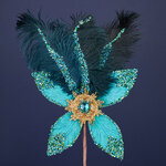 Декоративная ветка Sesto Fiorentino 20 см бирюзовый