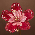 Искусственный цветок Manocalcati 23 см, клипса