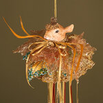 Елочная игрушка Белка - Маркиза Фродшам 30 см золотая