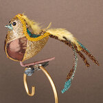 Елочная игрушка Птичка Германия - Folkstone 10 см, клипса