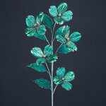 Декоративная ветка Магнолия Иоганна 64 см бирюзовая