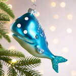 Стеклянная елочная игрушка Кит - Салливан Блуер 13 см, подвеска