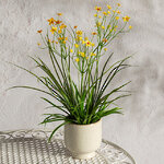 Искусственный цветок в горшке Таллинум 38 см желтый
