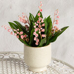 Искусственный цветок в горшке Ландыш - Романтическая Весна 23 см