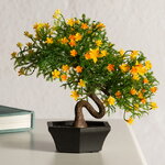Искусственный Бонсай Хинаока 14 см желтый