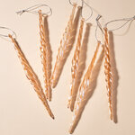 Елочные игрушки Сосульки Zucchero Barretta 20 см, 6 шт, стекло