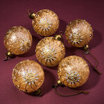 Елочные шары Lampadario Pomposo 8 см, 6 шт, стекло