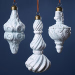 Елочные игрушки Screpolarsi - Serliana 12-16 см, 3 шт, стекло