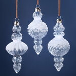 Елочные игрушки Satsellum 15-16 см, 3 шт, стекло