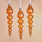 Елочные игрушки Сосульки - Ceriano Laghetto 20 см, 3 шт, стекло