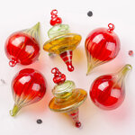 Елочные игрушки Follia Alla Fragola 11 см, 6 шт, стекло