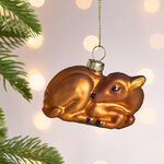 Елочная игрушка Олененок Буяшка 7 см, стекло