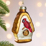 Елочная игрушка Скворечник для птиц - Landford 10 см, стекло