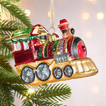 Елочная игрушка Поезд - Искры Праздника 12 см, стекло