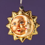 Елочная игрушка Солнце и Луна - Небесные Светила 10 см, стекло