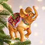 Елочная игрушка Слон Стэнли цирковой 11 см, стекло