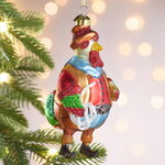 Елочная игрушка Петух Теодор - Sheringham 13 см, стекло