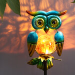 Садовый светильник на солнечной батарее Solar Owl 54 см, IP44, голубой