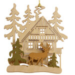 Деревянная елочная игрушка Рождественские Истории-2 9*10 см