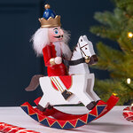 Декоративная фигурка Щелкунчик - Королевский Всадник в красном мундире 15 см