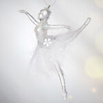Елочная игрушка Балерина Лукреция - Pas de chat 13 см, подвеска