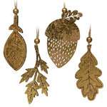 Набор елочных игрушек Baziano - Осенняя Феерия 11 см, 4 шт