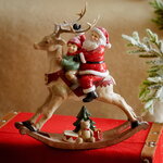 Новогодняя статуэтка Санта-Клаус и крошка Хемминг 23 см