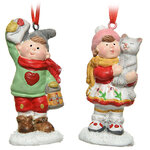 Набор елочных игрушек Bradford: Прогулка Бобби и Адель , 2 шт