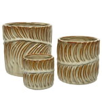 Набор керамических кашпо Modern Jungle: Amber 7-14 см, 3 шт