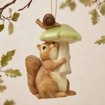 Елочная игрушка Белочка Сьюзи с грибочком и улиткой 12 см