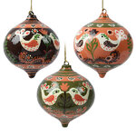 Набор елочных игрушек Луковки - Charmout 7 см, 3 шт