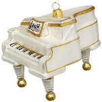 Стеклянная елочная игрушка Рояль маэстро Шопена 11 см, подвеска