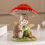 Декоративная фигурка Эльф Рамон с ёжиком 15 см
