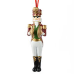 Елочная игрушка Щелкунчик с тарелками - Гвардеец из Донриджа 12 см