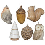 Набор елочных игрушек Baratier - Чудеса в осеннем Лесу 9 см, 6 шт