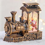 Новогодний светильник La Clusaz Train 13 см медный на батарейках